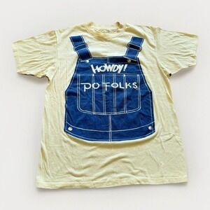 Vintage Po Folks Shirt Mens M Advertising Restaurant 70s 80s Hanes Howdy Country